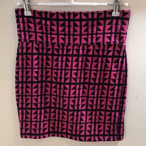 Charlotte Russe Pink & Black Short Skirt Sz M